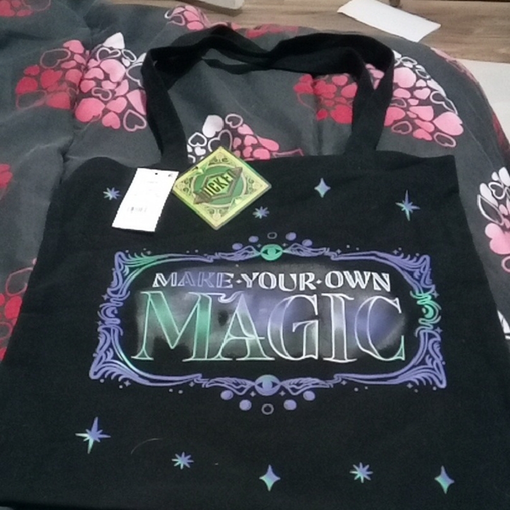 Wicked Colorful Black Tote Bag with Unique Design